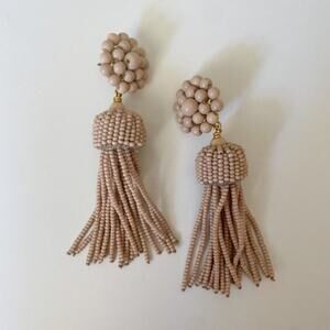 Lisi Lerch Mocha Latte Beaded Tassel Earrings